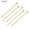 thumbnail image 3 of Uxcell 100Pcs Flat Head Pins for Jewelry Making 60mm Brass Flat Head Pins Jewelry Head Pins 20 Gauge Rose Gold, 3 of 5