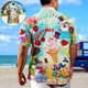 thumbnail image 5 of Las más nuevas camisetas holgadas y transpirables con estampado 3D de muñeco de nieve y helado para hombre y mujer, camisetas de manga corta para fiesta en la playa, 5 of 5