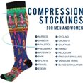 thumbnail image 4 of GZHJMY 1Pair Mexican Style Compression Socks for Women Men, Knee High Stockings for Athletic Sports,Running,Travel, 4 of 7