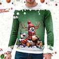 thumbnail image 4 of GDREDA Sweat à Capuche pour Hommes - Haut de Sport Polyvalent pour l'Hiver, Col Rond, Mode Urbaine Décontracté H,L, 4 of 4