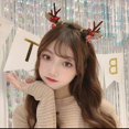 thumbnail image 5 of Pinzas para el pelo con cuernos de Navidad, horquillas con orejas de ciervo, diademas navideñas, conos de pino, bola para el pelo, accesorios para el cabello para adultos, 5 of 5