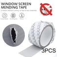 thumbnail image 2 of veasfak 3 Pieces Door Screen Repair Tape Holes Cover Mesh Strong Adhesive Window Screen Dark Gray, 2 of 8