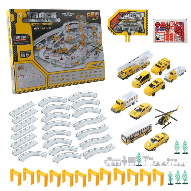 Ingeniería construcción coche pistas juguete niños niños niño montaje pista vehículo juguete