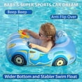 thumbnail image 3 of Baby Pool Float with 3D Car Design Heavy Duty 0.35mm PVC Baby Swim Float, Toddler Pool Float Swimming Floats Seat Boat Pool Toys with Steering Wheel for 12-18, 12-24 Months, Age 2-3, 1-5 year kids, 3 of 7