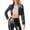 Black, variant on iiniim Women's Patent Leather Motorcycle Jacket Slim Short Biker Coat Lapel Cropped Shirt Coat S-3XL Black XL