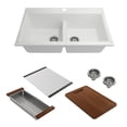 thumbnail image 4 of BOCCHI 1618-507-0126 Baveno Lux Undermount 33 Granite Kitchen Sink in Milk White, 4 of 7