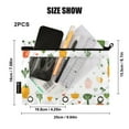 thumbnail image 4 of FORMRS 2 Pack Pencil Pouch for 3 Ring Binder with Clear Window Zipper Case, Green Cute Vegetables, 4 of 6