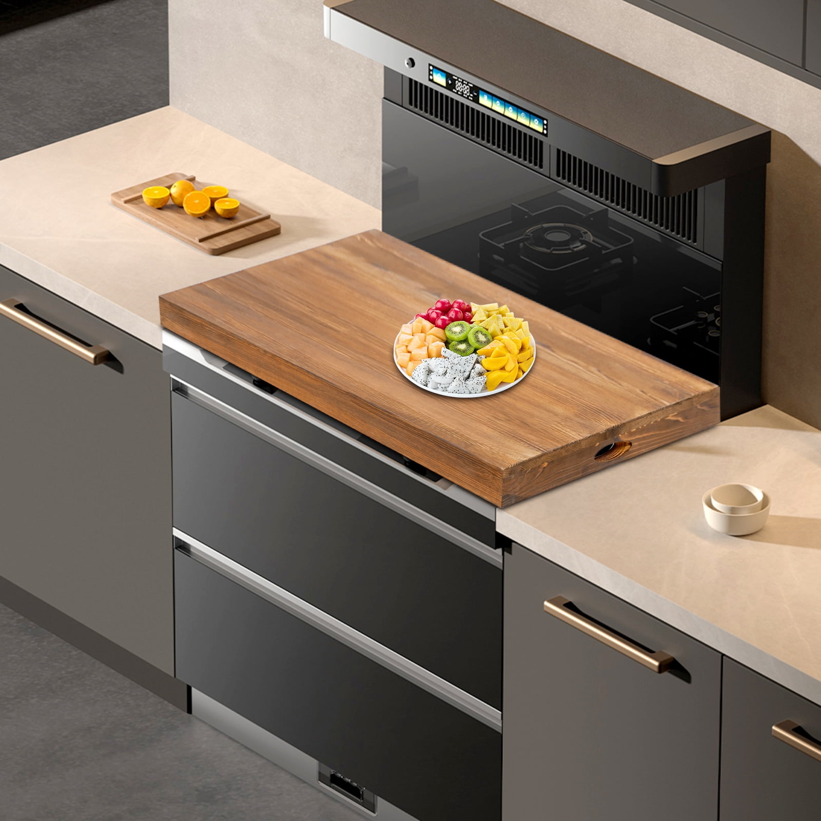 Wooden Stove Top Cover Stove Cover Protector Noodle Board Stove Cover Pine Wood for Apartments, Homes