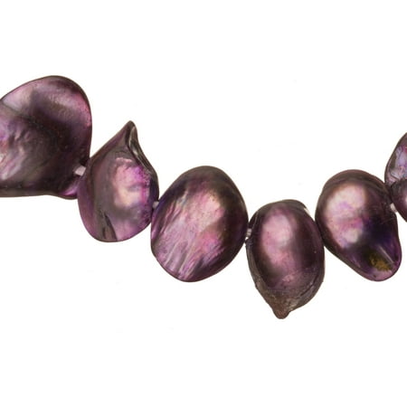 Shock Purple Freshwater Cultured Pearls Natural Teardrop, C+ Graded, 13x4x9mm (Approx.), 15.5Inch