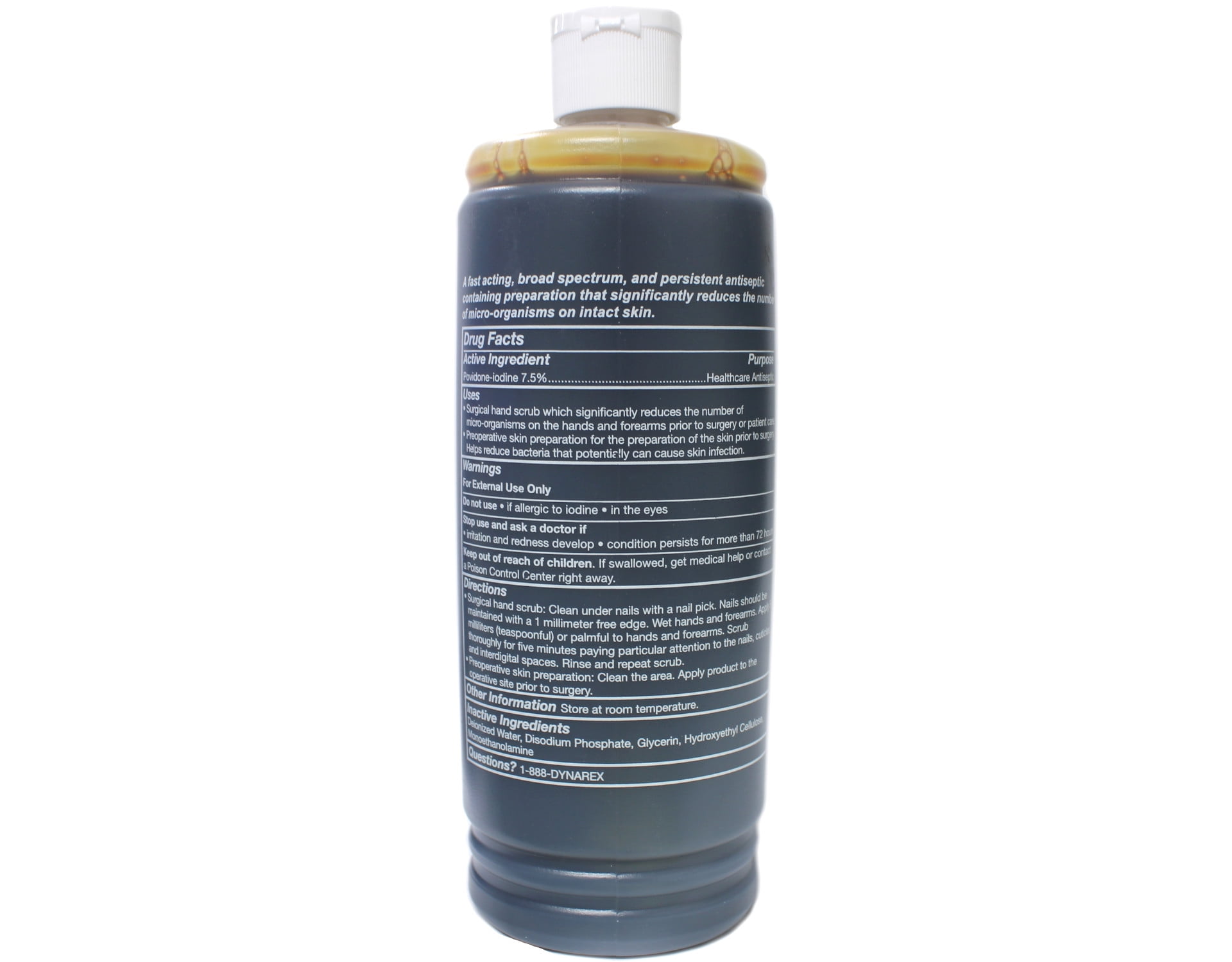 4 Pack Dynarex Povidone Iodine Surgical Scrub Solution, 16oz Each
