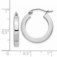 thumbnail image 4 of Boucles d'Oreilles Créoles Carrées en Or Blanc 14K, 4 of 4