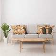 thumbnail image 4 of Ambesonne Landscape Throw Pillow Cover 4 Pack, Old Tree Botany Wood, 18", Orange Brown, 4 of 7