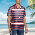 thumbnail image 2 of Lsque Fourth Of July pattern Hawaiian Shirt for Men, Unisex Summer Beach Casual Short Sleeve Button Down Shirts-Small, 2 of 9