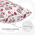 thumbnail image 3 of Lsque Caring Cow Pattern Pillow Case – Soft & Cozy Throw Pillow Cover, Hypoallergenic Cushion Case for Sleeping Women with Envelope Closure-14"x20", 3 of 6