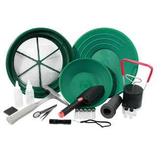 ASR Outdoor Complete Gold Panning Kit Prospecting Equipment With Classifier  Screens, Dual Riffle Gold Pans, 11pc 
