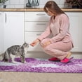 thumbnail image 4 of 2 Piece Purple Flowers Dalia Rug Kitchen Rug Set, Decor Kitchen Rugs, Absorbent Non-Slip Washable Floor Mats, Home Indoor Runner Rugs 17"x47"+17"x30", 4 of 7