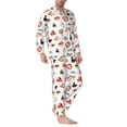 thumbnail image 2 of Cauagu funny cats celebrating Valentine's Day Print Men's Long-Sleeve Pajama Set,Soft Button-Front 2Pjs for Men Long Sleeve Men’s Sleepwear-Large, 2 of 7