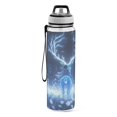 thumbnail image 2 of Sports Water Bottle 1000ML Tritan Food Grade Clear Water Bottle Fitness Outdoor Sports Bike Cartoon Blue Elk, 2 of 7
