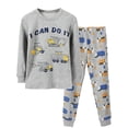 thumbnail image 3 of WIBACKER 2-7 Years Toddler and Little Boys' Long Sleeve Top and Pants Snug Fit 100% Cotton 2 Piece Pajama Set - Excavator, 3 of 7