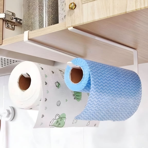 ACDANC Paper Towel Holder,Stainless Steel Kitchen Roll Paper Towel Rack,Storage Rack for Kitchen Cabinet Lower Door,Hanging Kitchen Gadgets