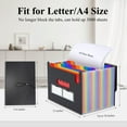 Dockment File cyrico 25 Pockets Accordion File Organizer, Expanding Black Letter A4 ...