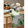 thumbnail image 6 of Tropical Palm Leaf Table Runner 36 Inches, Summer Rustic Botanical Leaves Bed Runner Dresser Scarves Tabletop for Indoor Outdoor Parties/Ceremony/Banquet, 13"x 36", 6 of 8