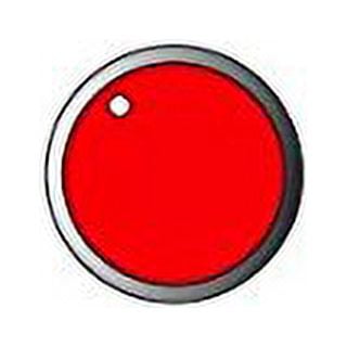 METAL RIM TAG, RED, 2-1/4" DIA., BOX OF 500, PLAIN