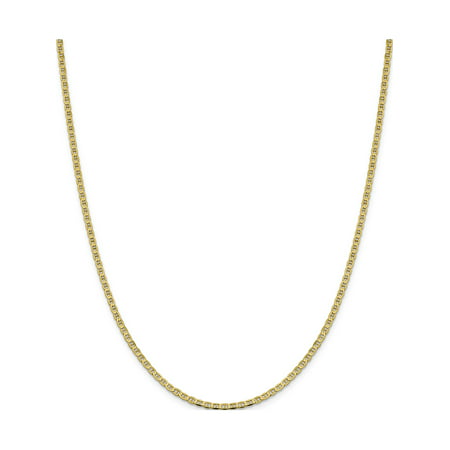 Designer 10K Yellow Gold 2.4Mm Flat Anchor Chain (Length=10) (Width=2.4) Made In South Africa -Jewelry By Sweet Pea Creations