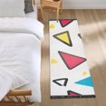 thumbnail image 3 of Yayeee Hallway Runner Rug 2'x6' Non Slip Machine Washable with Rubber Backing, Red Triangles, 3 of 8