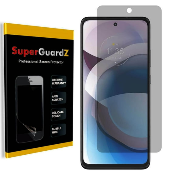 For Motorola Moto G 5G / Moto One 5G Ace - SuperGuardZ Privacy Anti-Spy Screen Protector, Anti-Scratch, Anti-Bubble   2 Stylus Pen