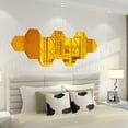 thumbnail image 2 of Inicio Etiqueta de la pared Exquisite Habitaciones creativas Decoraciones Decoración de la habitación Decoración estética Fondo Pegatinas Espejo Superficie Calcomanía Dorado 24 piezas Scienceny HA047858-02B, 2 of 7