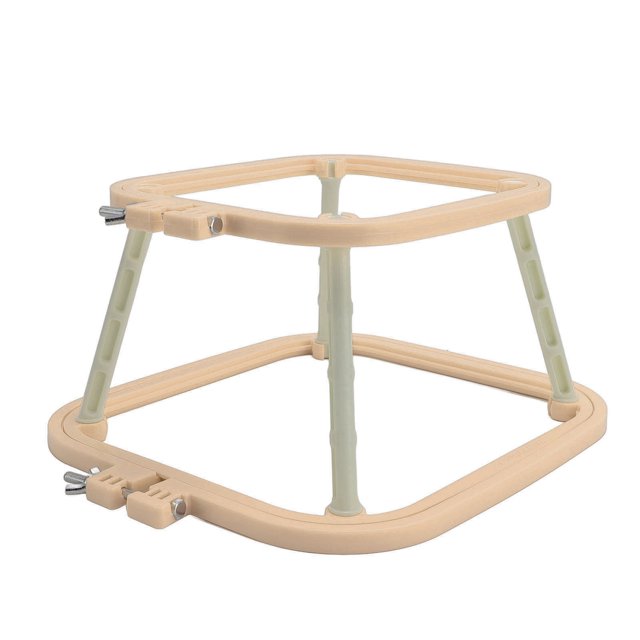 Double Layer Embroidery Hoop, Tabletop Frame Holder with Needle, Needlework Stitch Hoop Punch Embroidery Tool for Craft Projects