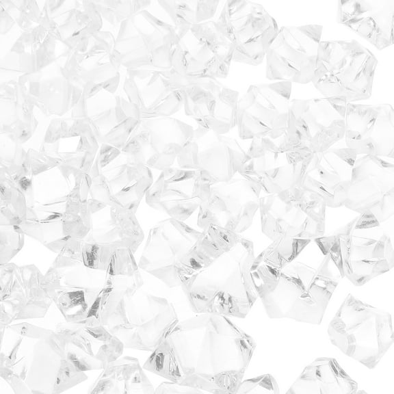 2 Simulated Ice Rock Diamond Crystals Clear Acrylic Faux Crystal Cubes Gems Fake Diamonds Decor Table Scatter Crafts