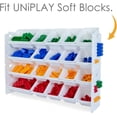 thumbnail image 3 of Toy Organizer with 20 Removable Storage Bins, Multi-Bin Organizer for Books, Building Blocks, School Materials, Toys with Baseplate Board Frame (White), 3 of 3