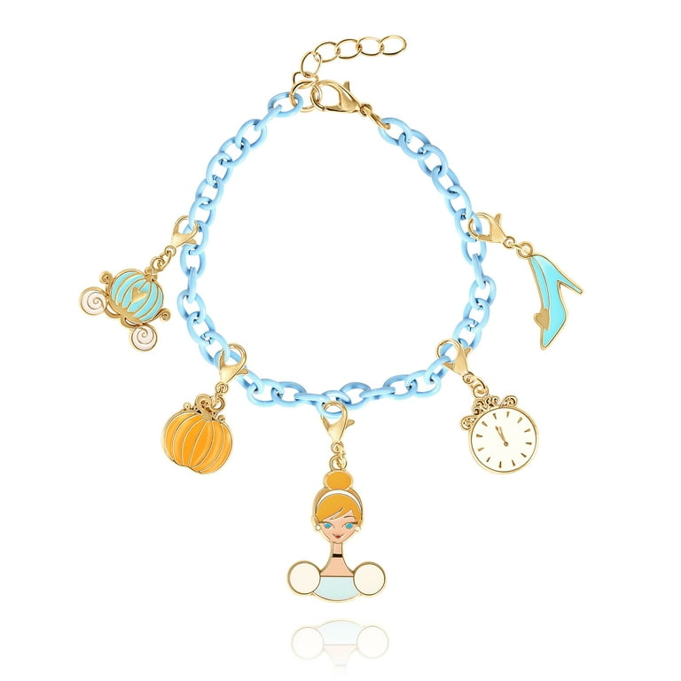 Disney Girl s Princesses Fashion Necklace and Charm Bracelet Set