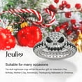 thumbnail image 3 of Anillo Mujer Navidad Pesadilla Calavera Anillo Plata de Ley 925 Joyería de Halloween Joyería Romántica Regalos para Niñas Cubic Zirconia Solitario Anillo de Compromiso Aniversario Ormromra XMWJ197-4, 3 of 8