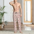 thumbnail image 2 of Naloa Rose Flowers Pajama Pants Men, PJ Bottoms, Sleep & Lounge Pants-Medium, 2 of 6