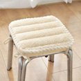 thumbnail image 3 of El cojín cuadrado para silla de oficina es adecuado para la cadera, cojín de asiento de felpa suave y fino, cojín antideslizante para silla de verano, comodidad, 3 of 5