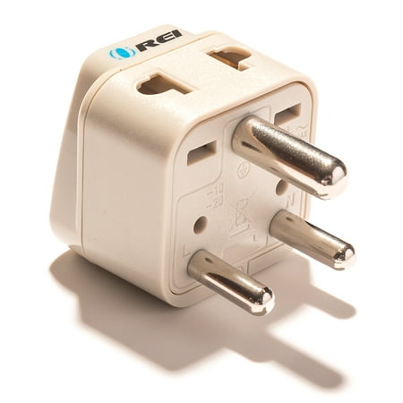 - OREI Grounded Universal 2 in 1 Plug Adapter Type D for India, Africa & more - High Quality - CE Certified - RoHS Compliant WP-D-GN