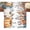 White Orange Blue, variant on Orange Pumpkins Fall Table Runner - Cotton Linen 48 Inches Long, Thanksgiving Tablerunner Dress Scarves, Autumn Weeping Maple Leaves Table Runner for Dining/Coffee/Holiday, Hanging Pumpkin