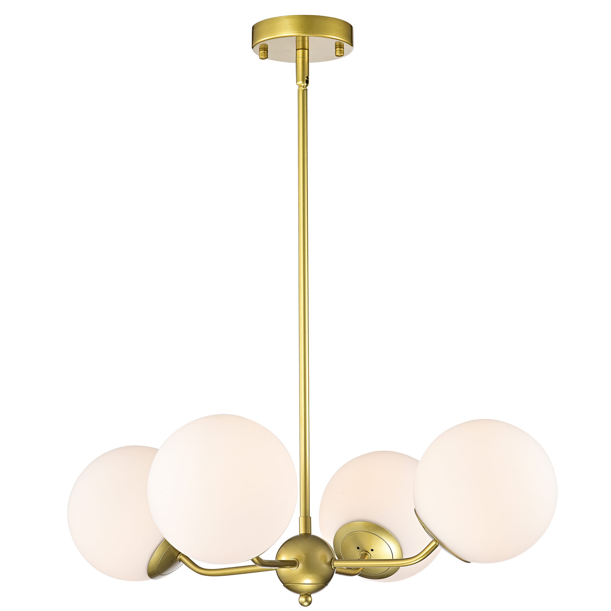 Warehouse of Tiffany Dioneesha 4-Light Matte Gold Metal Chandelier