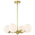 thumbnail image 2 of Warehouse of Tiffany Dioneesha 4-Light Matte Gold Metal Chandelier, 2 of 3