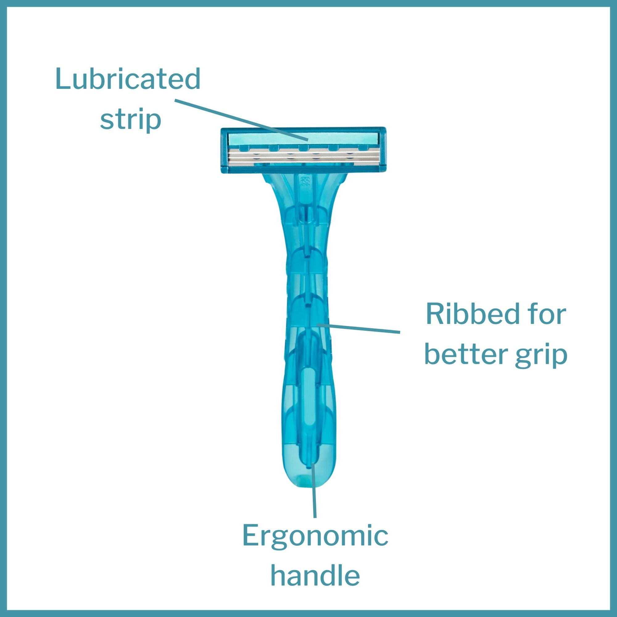 McKesson Disposable Razors - Triple Blade, Pivoting Head for Men or Women, 10 Count, 50 Packs, 500 Total