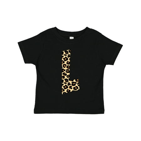

Inktastic Leopard Print Letter L Gift Toddler Boy or Toddler Girl T-Shirt