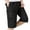 Black, variant on European Men's Solid Color Casual Loose Workwear Shorts Drawstring Waist, Pockets, Polyester, for Sports & Daily, Multiple Sizes