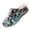 Black, variant on Women's Floral Embroidered Closed Toe Mule Wedge Slippers Trendy Thick Sole Comfort Casual Fall Winter