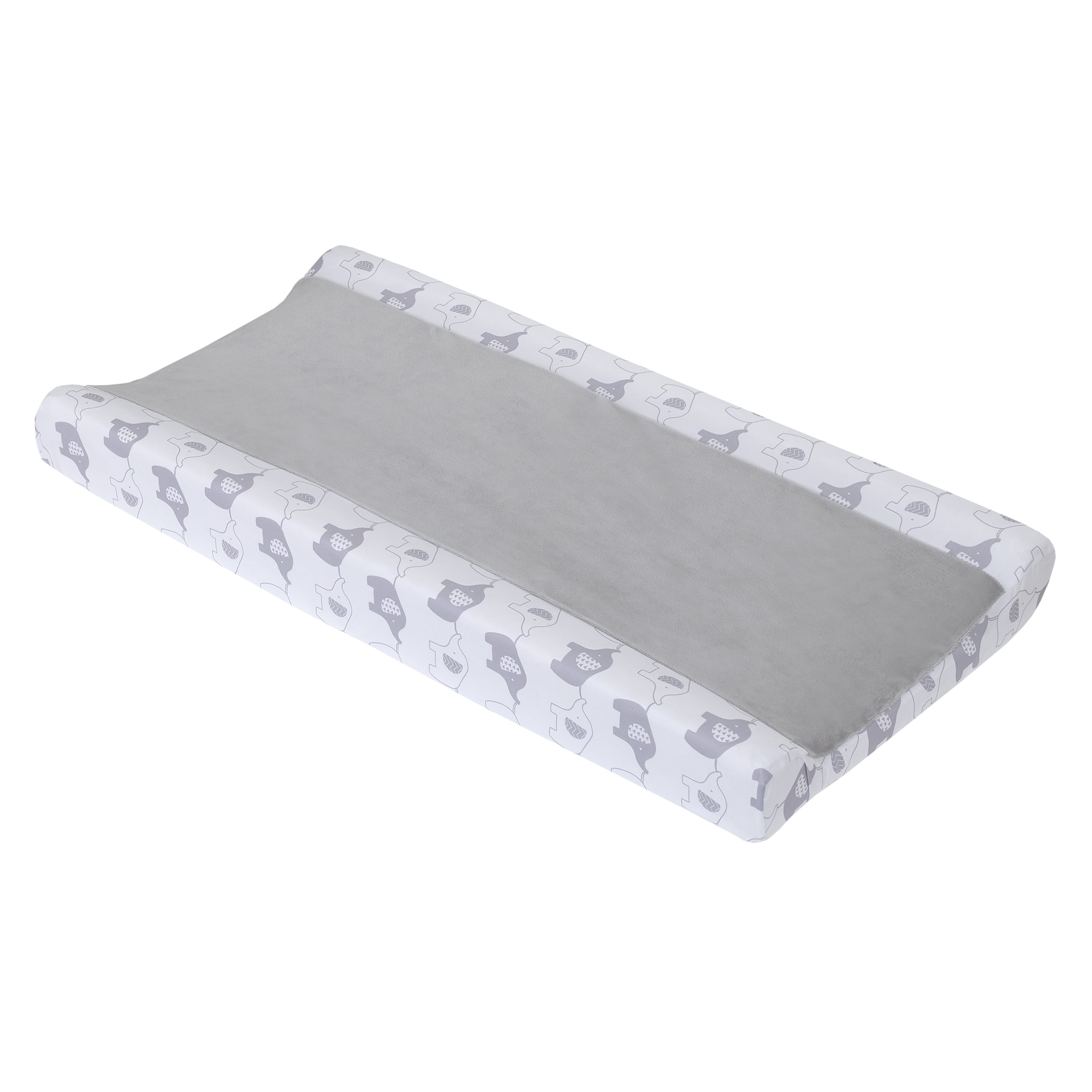 Little Love by NoJo Contoured Changing Pad Cover, Gray