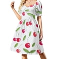 thumbnail image 2 of Galería de arte callejero Vestido de manga corta Ropa estética Vestidos Verano Mujer Vestido largo Mujer, 2 of 8