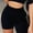 Black Shorts, variant on Women 2 piece seamless ribbed workout yoga set