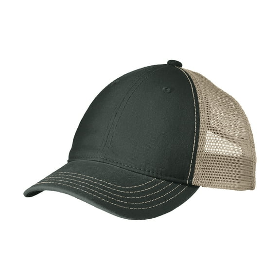 Yellow Rooster Mens Super Soft Mesh Back Cap Black/ Khaki OSFA